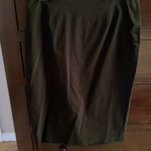 Black straight skirt with slit in back